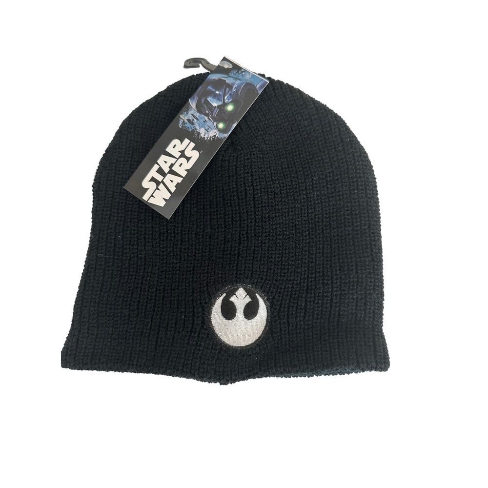 Star Wars Unisex Black Rebel Alliance Logo Knit Beanie One Size New with tags!